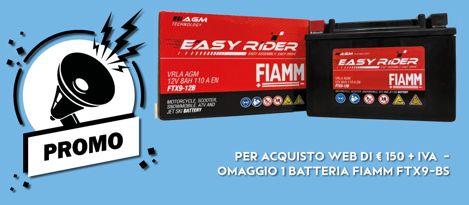 Promo Batterie FIAMM FTX9-BS